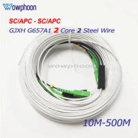 FTTH fiber optic cable, 2 core fiber patch cable, 2 core, 10m, 30m, 50m, 100m, 200m customized