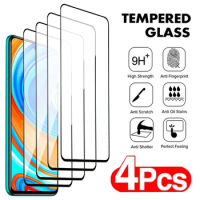 4Pcs Full Cover Tempered Glass For Xiaomi Redmi 8 8A 9A 9C NFC 9AT Screen Protector Redmi Note 8 9 Pro Max 8T 9T Protective Film