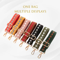 Handbags Accessories Replacement Fashion Colourful Cotton Purse Handle Women Messenger Sling Bag Strap Shoulder Strap For Bag
