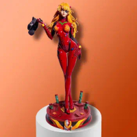 46cm Anime NEON GENESIS Figure Asuka Langley Shikinami Pink PPS PVC Action Figure GK 1/4 Scale Model Collection Toys