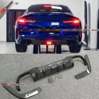 Real Carbon Fiber Rear Bumper Lip Diffuser Kit For BMW F91 F92 F93 M8 2020-2023