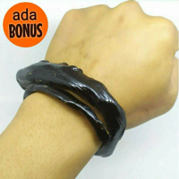 GELANG AKAR BAHAR HITAM SIZE kelingking 100% Original akar bahar hitam