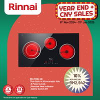 Brand new products Rinnai RB-7013E-CB 71cm 3-zone Built-in Vitroceramic Hob (Black)