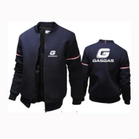 2024 Spring Autumn Men's Motorcycles GasGas Logo Print Casual High Quality Cotton Popular Sweatshirt Fashion Flight Jacket Coats