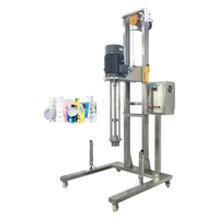 HONE movable 5.5KW 7.5KW batch electric lifting high shear homogenizing mixer for cosmetic cream liquid soap shampoo candy