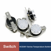 1/5/10Pcs Normally Open/Close KSD301 10A 250V 40-135 Degree Bakelite KSD-301 Temperature Switch Thermostat Sensor push button