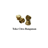 Dop Drat Luar Kuningan 1/4 inch Penutup Ujung Sambungan Air Fitting Pipa Plug Brass 1/4 inch Cap Dop