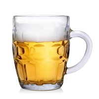 550ml菠蘿款啤酒把杯加厚玻璃杯復古啤酒杯威士忌杯把杯酒吧用杯