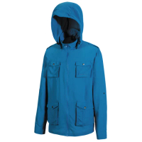 【Mountneer山林】男 抗UV休閒長版外套-水藍色 21J07-79(防風外套/禦寒衣/休閒旅遊/防寒夾克)