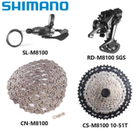 SHIMANO DEORE XT M8100 M8120 12s MTB Mountain Bike 12 Speed Sunshine 45T 51T Cassette Shifter Rear Derailleur Chain 4pcs Set