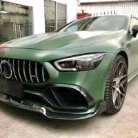 forNewest Dry carbon fiber Style Front Lip Side Skirts Rear Bumper Diffuser Car Body Kit For Mercedes Bens AMG GT50 GT53