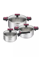 Tefal Tefal Cook & Clip 6 piece Stainless Steel Cookware Set G723S6 G723S674 Induction Stewpot Sauce