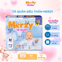 Tã Quần Trẻ Em Merzy Cao Cấp - Siêu Thấm, Chống Tràn, Khô Thoáng Size M72, L64, XL56, XXL48