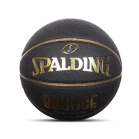Spalding 籃球 Bounce 黑金 斯伯丁 室內外通用 耐磨 黏手感 系籃 合成皮 SPB91003