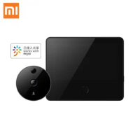 Xiaomi Mijia Smart Camera Doorbell Cat Eye Infrared Night Vision Face Detector AI Human Detection LCD Display Works with Mi App
