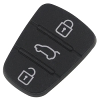 Jingyuqin 2pcs Silicone Remote Car Key Rubber Button Pad For Hyundai HB20 IX35 I30 I45 SANTA FE Accent I40 Kia Rio 3 K2 K5 Soul