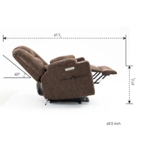 EMON'S Large Power Lift Recliner Chair with Massage and Heat for Elderly, Overstuffed Wide Recliners