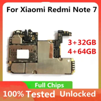 Motherboard for Xiaomi Redmi Note 7 Orginal Unlocked Android Install Full Chips Clean IMEI Main Board 32gb 64g for Redmi Note 7