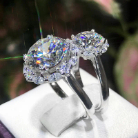 5ct high carbon diamond ring women luxury japanese style big pigeon egg statement ring