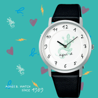 【agnes b.】marcello 35週年限量款霓虹腕錶-34mm 母親節(VJ20-KVP0Z/BJ5024X1)