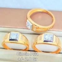 Cincin Pria Kotak Emas Kuning 700 kadar 16k sz16-2,66gr