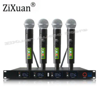 wireless microphone professional karaoke microphone UHF studio system 4 channel lapel Handheld Headset KTV dynamic mic Karaoke