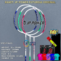 Raket Badminton JP Power Future 66 II 4U Head Heavy Max 30LBS Original Paket Komplit