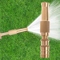 High Pressure Water Gun Washing Spray Nozzle Garden Tools Watering Irrigation Water Sprayer Full Copper Garden Water Gun