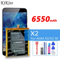 6550mAh KiKiss Battery For AGM X2 / X2 SE X2SE Rechargeable Accessory Accumulators