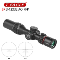 T-EAGLE SR 3-12X32 AO FFP Compact Hunting Scope Tactical Rifle Scopes Glass Etched ReticleIlluminate Shooting Optics