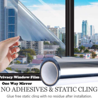1pc Way Mirror Film Privacy Glass Sticker Reflective Solar Office Home Heat Insulation Decoration Accessories