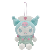小禮堂 【限購排單不保單】Sanrio 三麗鷗 酷洛米 絨毛玩偶吊飾 (淺藍綠護士 變裝50週年)