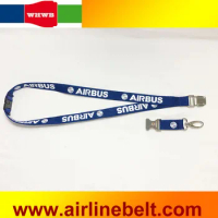 Airbus Lanyard for Pilot Flight Crew's License ID Card Holder Boarding Pass Cotton Strings Slings Metal Buckle Personality Gifts