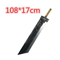 108cm Zack Fair Sword Weapon 7 VII Sword Cloud 1:1 Strife Buster Sword Cosplay Game Remake Knife Safety PU