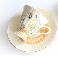 金穗法式復古歐式陶瓷描金宮廷咖啡杯碟英式下午茶紅茶杯花茶杯 樂樂百貨
