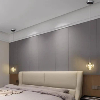 Bedroom Bedside Crystal Pendant Lamps Nordic Restaurant Bar Desk Study Chandelier Modern Adjustable Small Hanging Lights