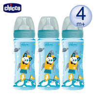 【Chicco】舒適哺乳-防脹氣PP奶瓶330mlx3入組