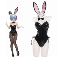 Unisex Anime Cos Ram Rem Bunny Girl Cosplay Costumes Halloween Christmas Party Sets Uniform Suits