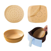 50pcs Air Fryer Parchment Disposable Steamer Liners Kitchen Cookers Oil-proof Paper Barbecue Fryer Baking Accessories 0151