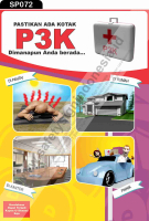 SP072 Poster K3 Safety A2 - Pastikan ada Kotak P3K