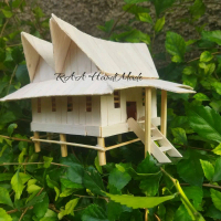 miniatur rumah adat selaso kembar jatuh riau stik eskrim LED