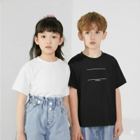 TINY SEOUL KOREAN T-SHIRT UNISEX - MARITHE T-SHIRT - Kaos Lengan Pendek Putih Anak Laki Laki Perempu