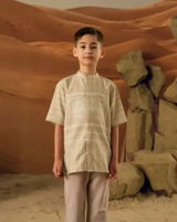 Heaven Lights Prive - Damira Koko Kids - Baju Koko Atasan Anak Laki-Laki 8Y Golden Beige