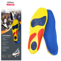 EXPFoot PU and GEL Sport Insoles Shock Absorption Pads Sport Shoes Inserts Breathable InsolesFoot Healthy Foot Care