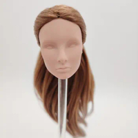 Fashion Royalty Nu.face Brown Hair Reroot FR White Skin Giselle Integrity 1/6 Scale Unpainted Doll Head