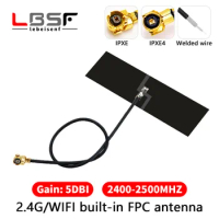 2pcs 2.4g built-in wifi antenna 2400-2500MHZ ZigBee module Bluetooth Omnidirectional high gain 5DBI fpc antenna