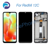 For RedMi 12C LCD Screen + Touch Digitizer Display 1600*720 22120RN86G, 22120RN86I, 22126RN91Y For RedMi 12C LCD Screen