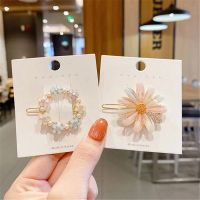Giearpin Aksesoris fashion wanita jepit rambut versi Korea dari berlian imitasi sederhana manis bung