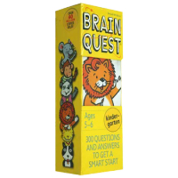 Brain Quest Kindergarten,Children's books aged 4 5 6 7 Q&amp;A learning Trivia Cards English, 9780761166603