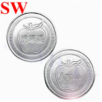 100PCS Arcade amusement park coins token 25*1.85mm game machine coin token Stainless steel token coin made in China game token